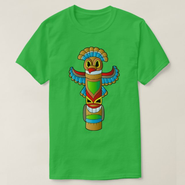 Native American Totem Poles  T-Shirt (Design Front)