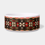 Native American Tribal Design Print Bowl<br><div class="desc">Native American Tribal Design Print in a southwestern red and brown color sheme.  This is just a printed design,  it is not actually woven.</div>