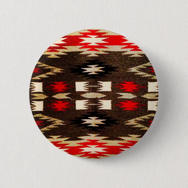 Tribe Button Native American Tribal Design Print Pinback Button | Zazzle