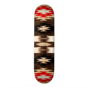 Native American Tribal Design Print Skateboard Deck