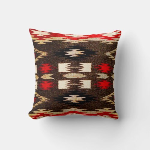 Native American Tribal Design Print Throw Pillow