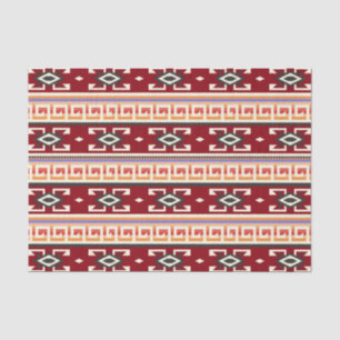 Native American Tribal Geometric Pattern Tissue Paper