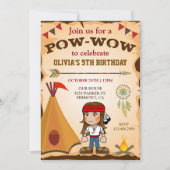 Native American Tribal Kids Birthday Party Invitation (Front)