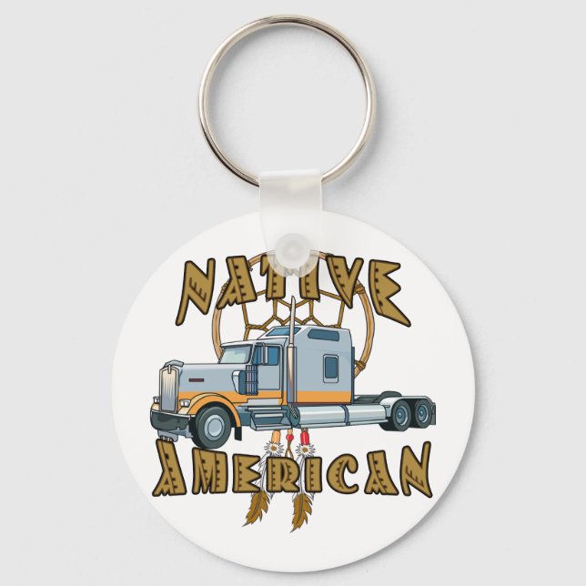 Native American Trucker Keychain (Front)