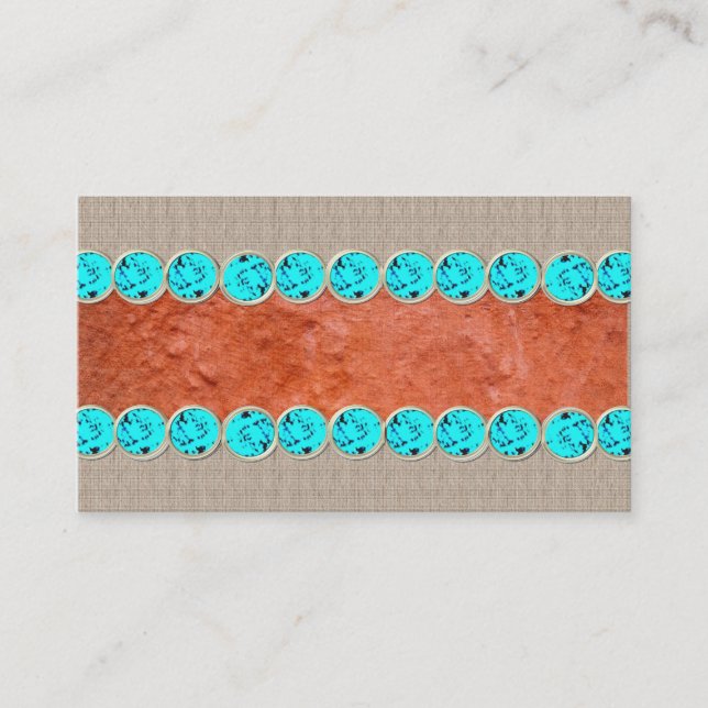 Native American Turquoise Jewelry,Business Cards (Front)