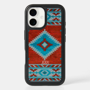 Native American Turquoise & Terracotta iPhone 16 Case