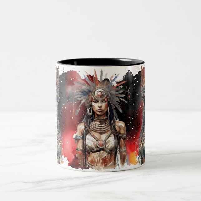 Native American Two-Tone Coffee Mug (Center)