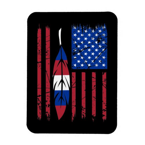 Native American USA Flag Pride Support Day Graphic Magnet