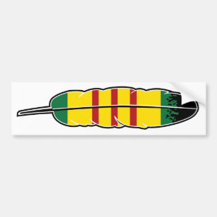 Native American Vietnam Veteran Bumper Sticker