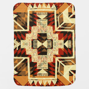 Native American, Vintage Hand-Drawn Abstract. Baby Blanket
