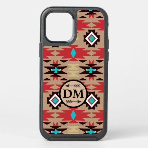 Native American Vision Monogram on Tan OtterBox Symmetry iPhone 12 Case