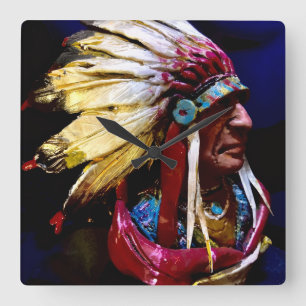 Native American Wall Clock