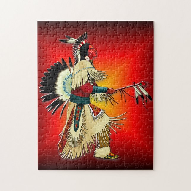 Native American Warrior Jigsaw Puzzle (Vertical)