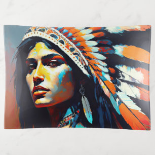 Native American Warrior Princess Trinket Tray