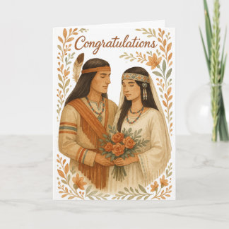 Native American Wedding Congratulations Card