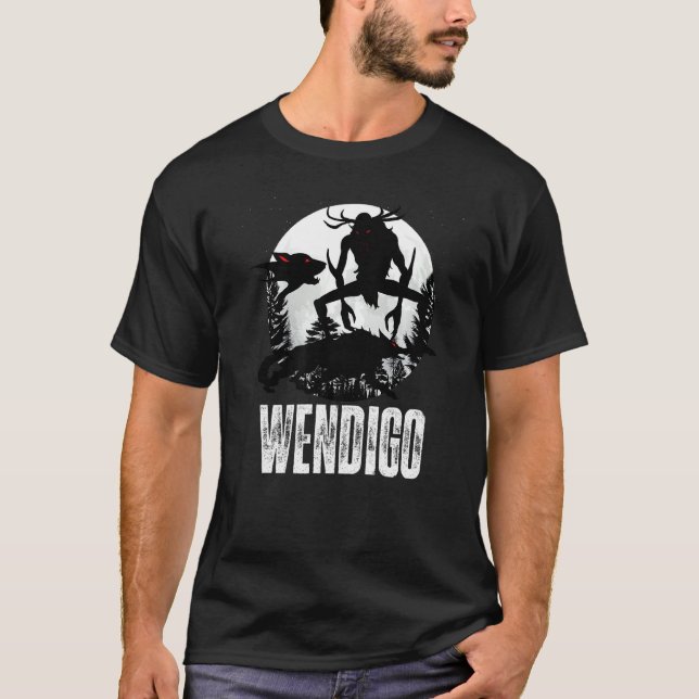 Native American Wendigo Monster Skinwalker Evils H T-Shirt (Front)