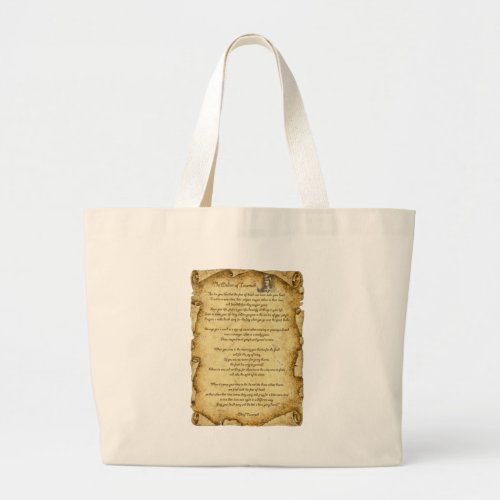 Native American Wisdom of Chief Tecumseh Large Tote Bag