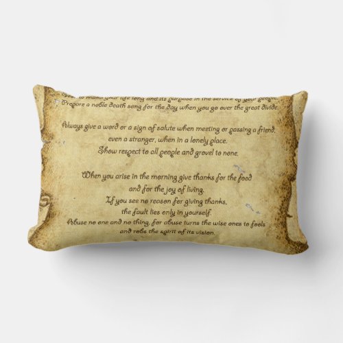 Native American Wisdom of Chief Tecumseh Lumbar Pillow