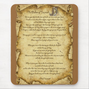 Native American Wisdom of Chief Tecumseh Mouse Pad