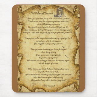Native American Wisdom of Chief Tecumseh Mouse Pad