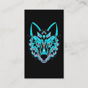 Native American Wolf Forest Animal Business Card
