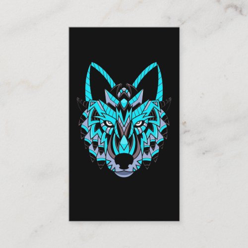 Native American Wolf Forest Animal Business Card