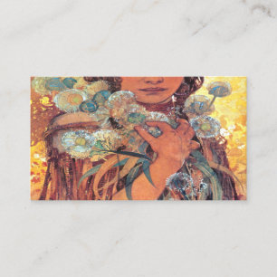 Native American Woman - Alphonse Mucha Business Card