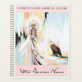 Native American Woman And Eagle Planner