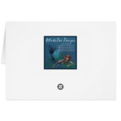 Native American Woman & Blue Wolf Design Cards (Back Horizontal)