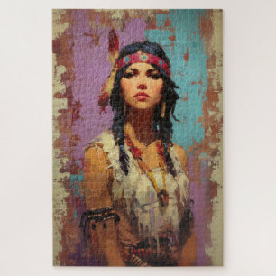 Native American Woman Portrait Puzzle