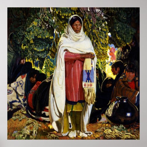 native american woman poster