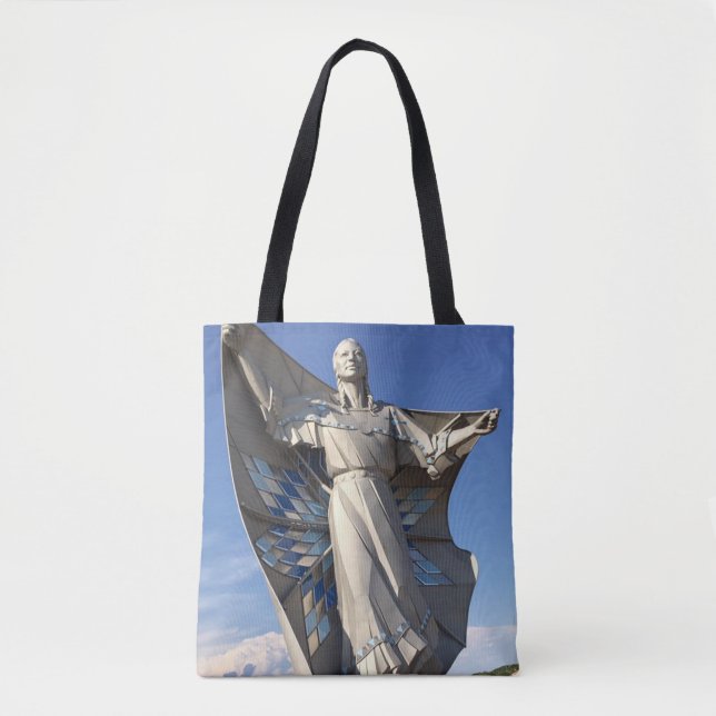 Native American Woman Statue Tote Bag (Front)