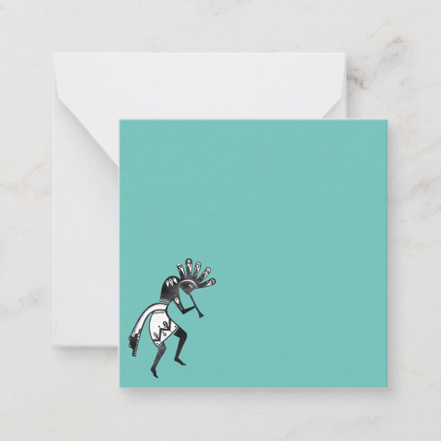 Native Americans Culture - Dancing Kokopelli 1 Note Card (Front)