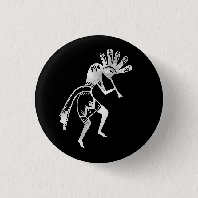 Native Americans Culture - Dancing Kokopelli 2 Button (Front)
