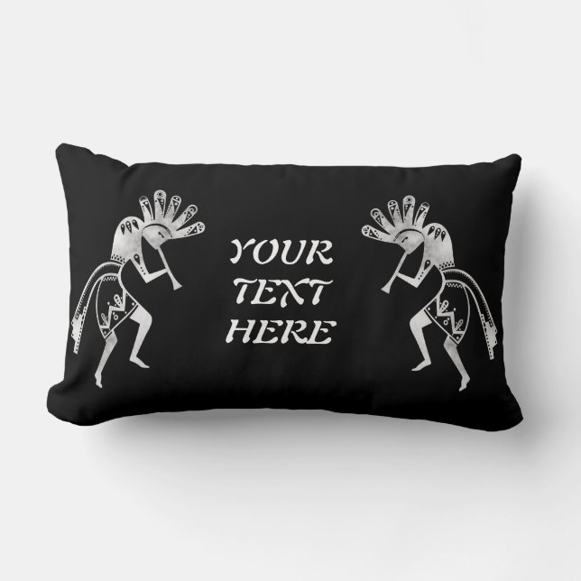 Native Americans Culture - Dancing Kokopelli 2 Lumbar Pillow (Front)