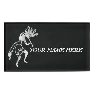 Native Americans Culture - Dancing Kokopelli 2 Name Tag