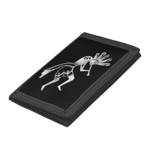 Native Americans Culture - Dancing Kokopelli 2 Tri-fold Wallet
