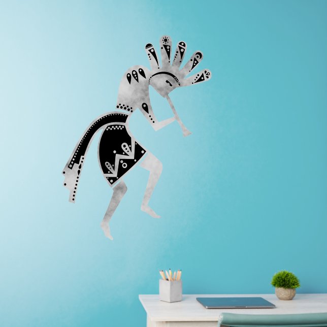 Native Americans Culture - Dancing Kokopelli 2 Wall Decal (Home Office)