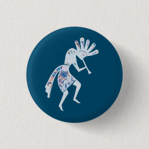 Native Americans Culture - Dancing Kokopelli 4 Button