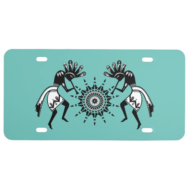 Native Americans Culture - Sun Dancing Kokopelli 1 License Plate (Front)