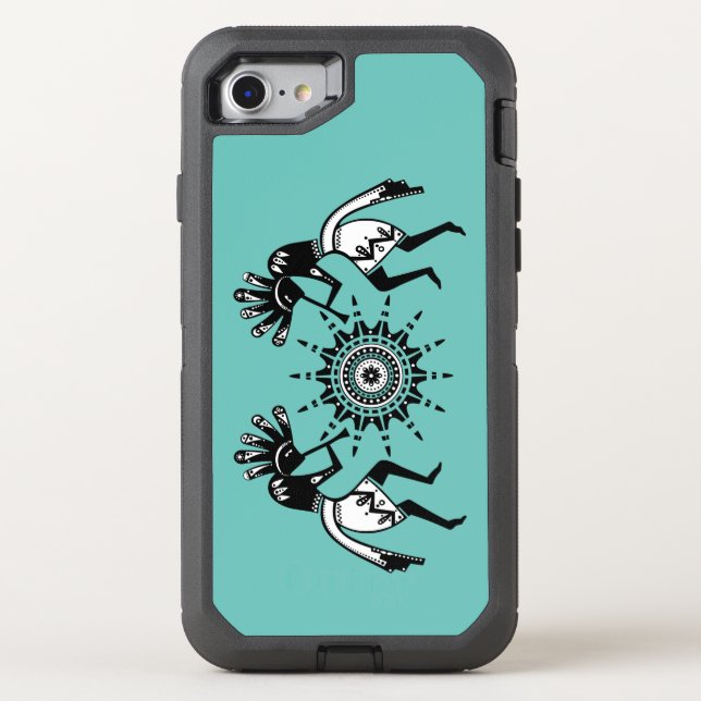 Native Americans Culture - Sun Dancing Kokopelli 1 Otterbox iPhone Case (Back)