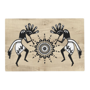 Native Americans Culture - Sun Dancing Kokopelli 1 Placemat