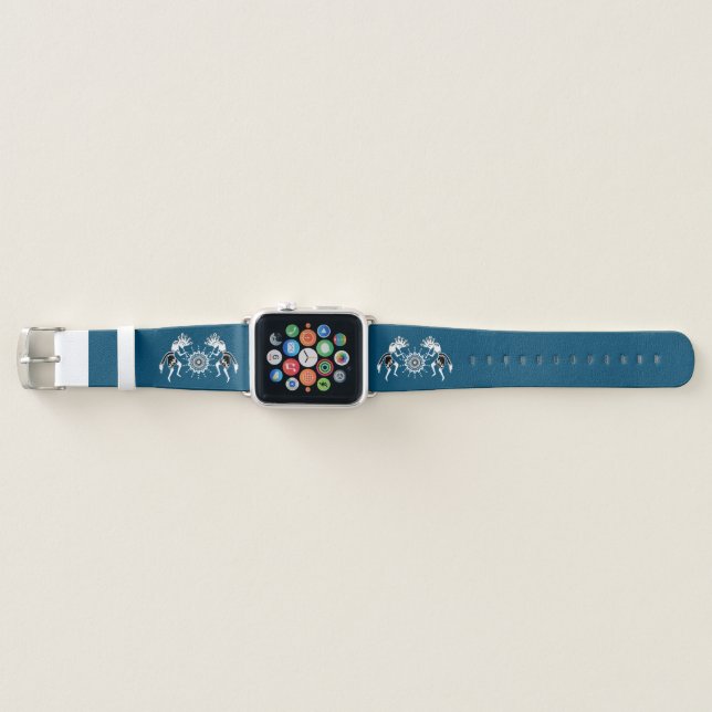 Native Americans Culture - Sun Dancing Kokopelli 2 Apple Watch Band (Front)