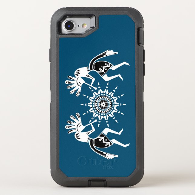 Native Americans Culture - Sun Dancing Kokopelli 2 Otterbox iPhone Case (Back)