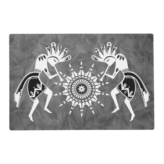 Native Americans Culture - Sun Dancing Kokopelli 2 Placemat (Front)