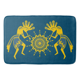 Native Americans Culture - Sun Dancing Kokopelli 6 Bath Mat