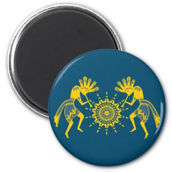 Native Americans Culture - Sun Dancing Kokopelli 6 Magnet by SpiritEnergyToGo at Zazzle