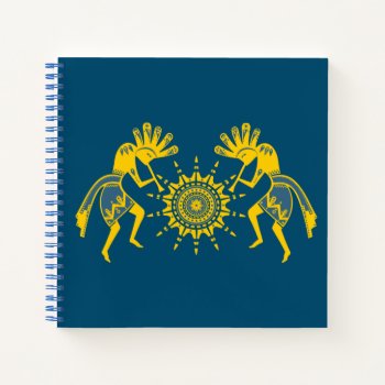 Native Americans Culture - Sun Dancing Kokopelli 6 Notebook by SpiritEnergyToGo at Zazzle