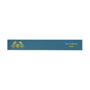 Native Americans Culture - Sun Dancing Kokopelli 6 Wrap Around Address Label
