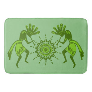 Native Americans Culture - Sun Dancing Kokopelli 7 Bath Mat